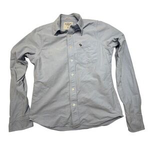 Abercrombie & Fitch Muscle Fit Oxford Shirt Men's M Light Blue Button Down
